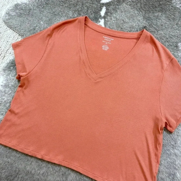AE Soft & Sexy Cropped V-Neck T-Shirt - Picture 3 of 11